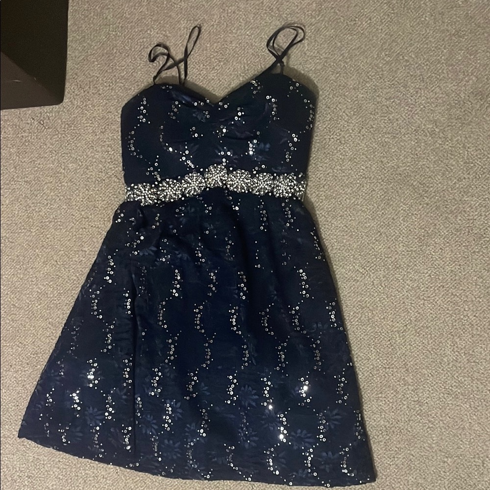 Elegant Navy Blue Dress